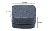 Lake Blue 2-slot Leather Travel Case